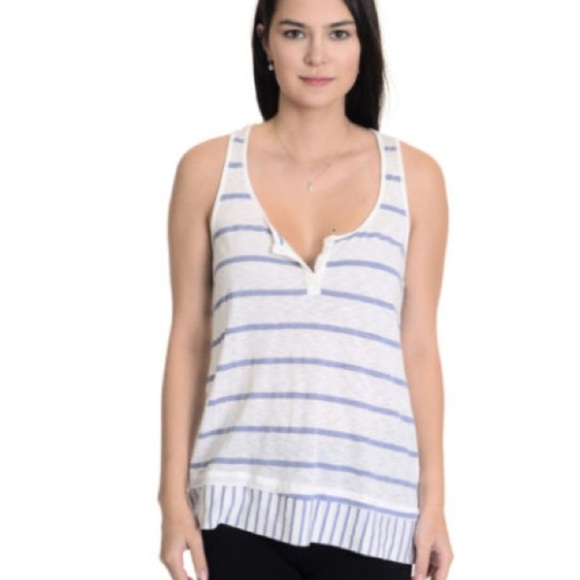 Splendid striped razor back tank top Small - Picture 1 of 8